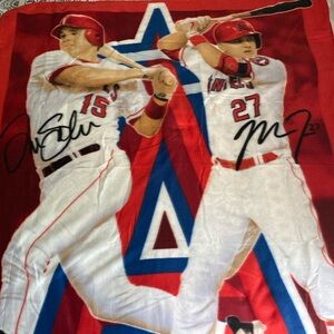2017 Mike Trout and Tim Salmon Angels Blanket